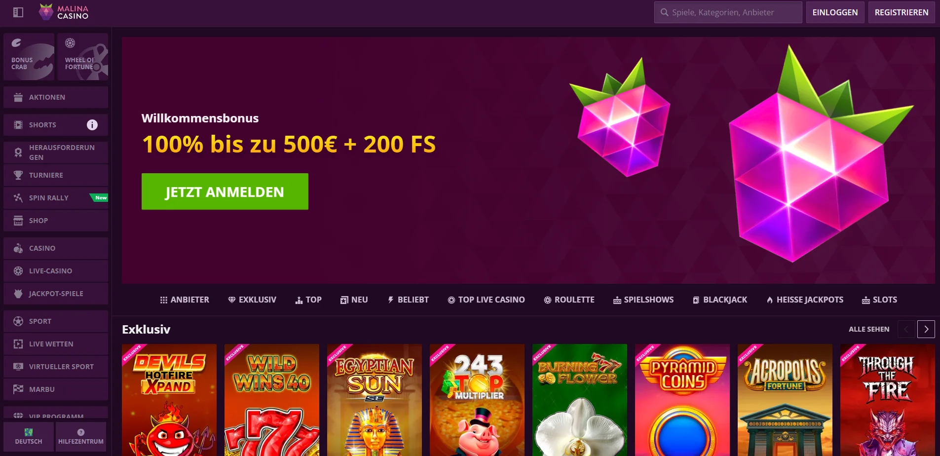 Malina Casino Gesamtansicht